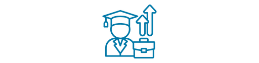 Icon of a person with a graduation cap